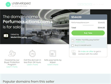Tablet Screenshot of perfumeauctions.com